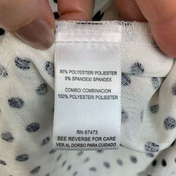 Danny and Nicole Polka-dot Fit and Flare Dress Size 14P New - Picture 6 of 8